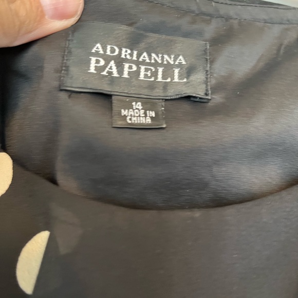 Adrianna Pappel Polka Dot Ruffle Dress Size 14 - Picture 2 of 6